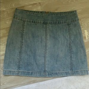 RARE free people jean skirt